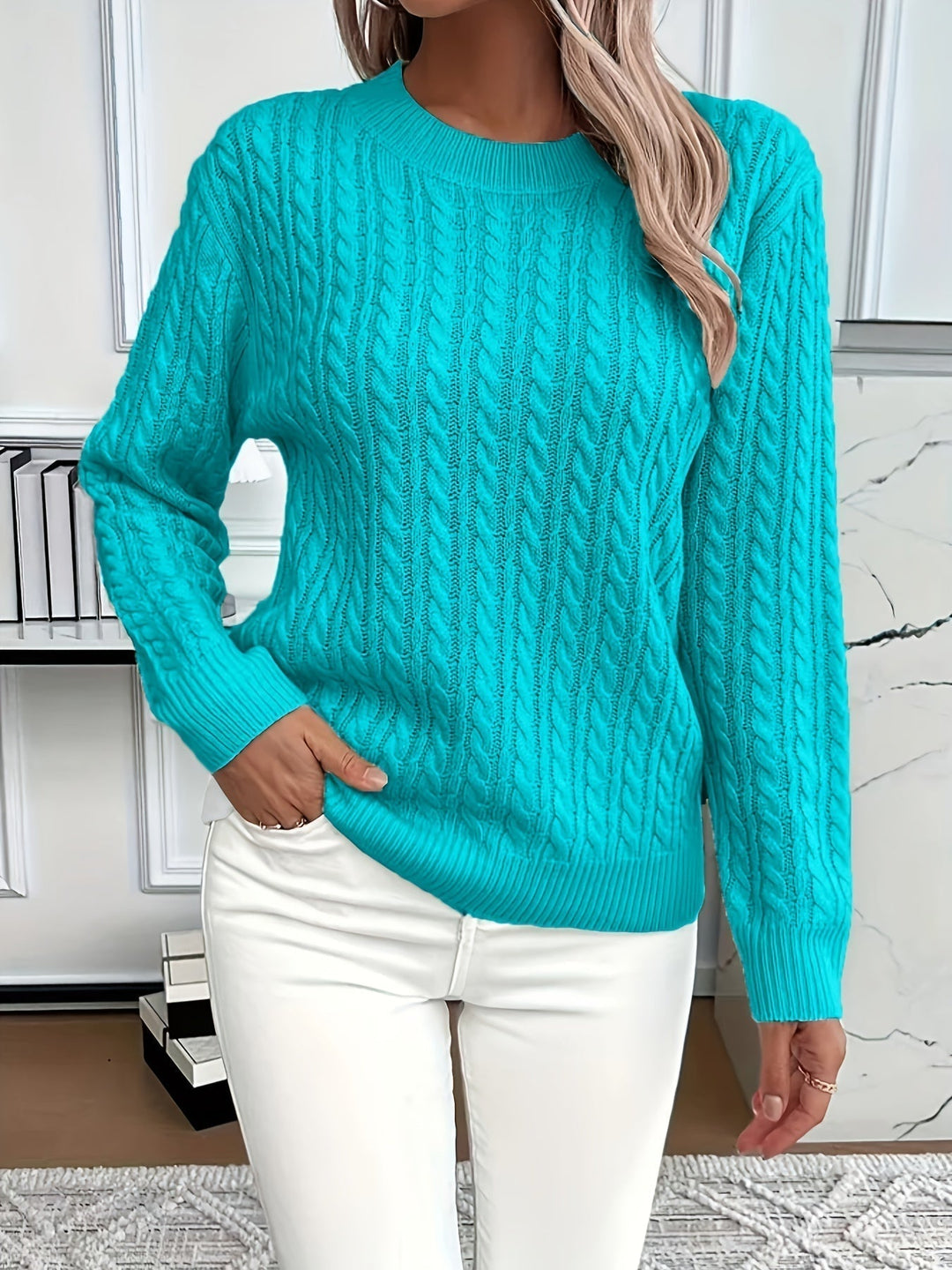Becky | Pull en Tricot à Câbles