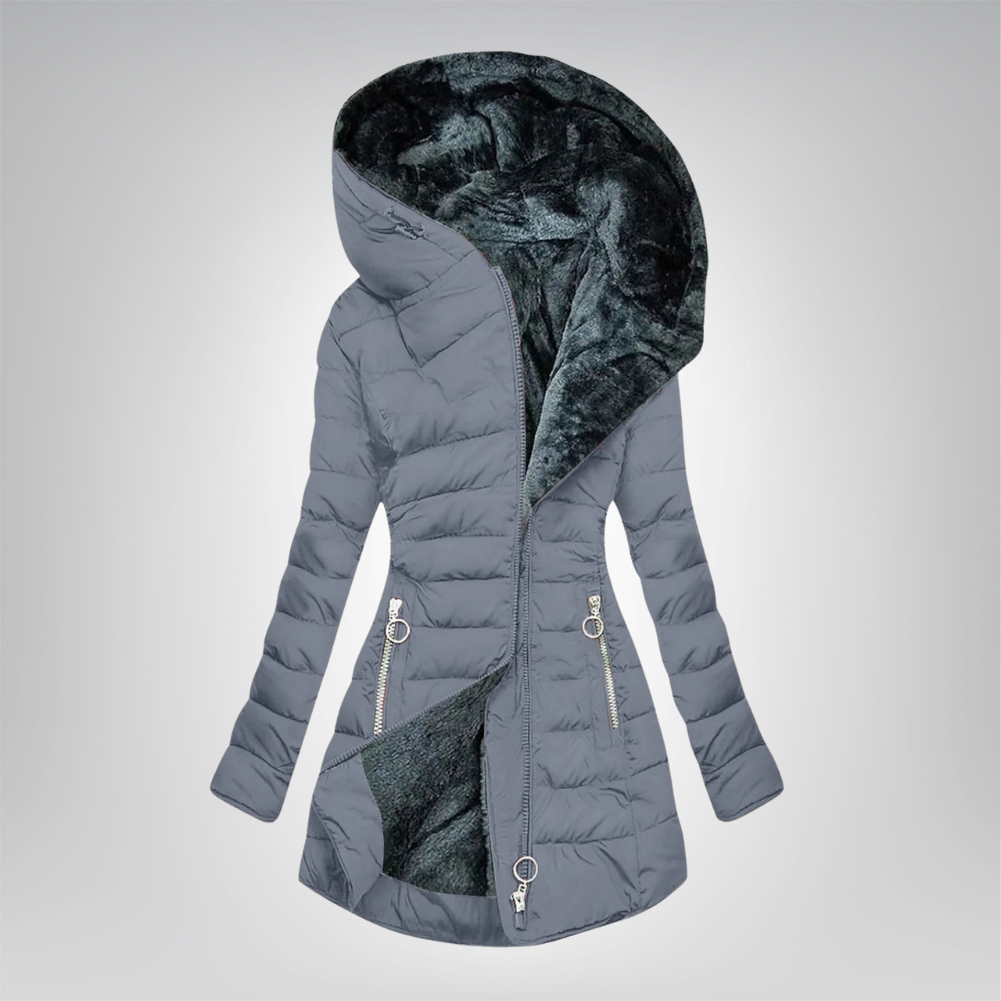 Émeraude | Manteau Douillet Doublé en Fourrure