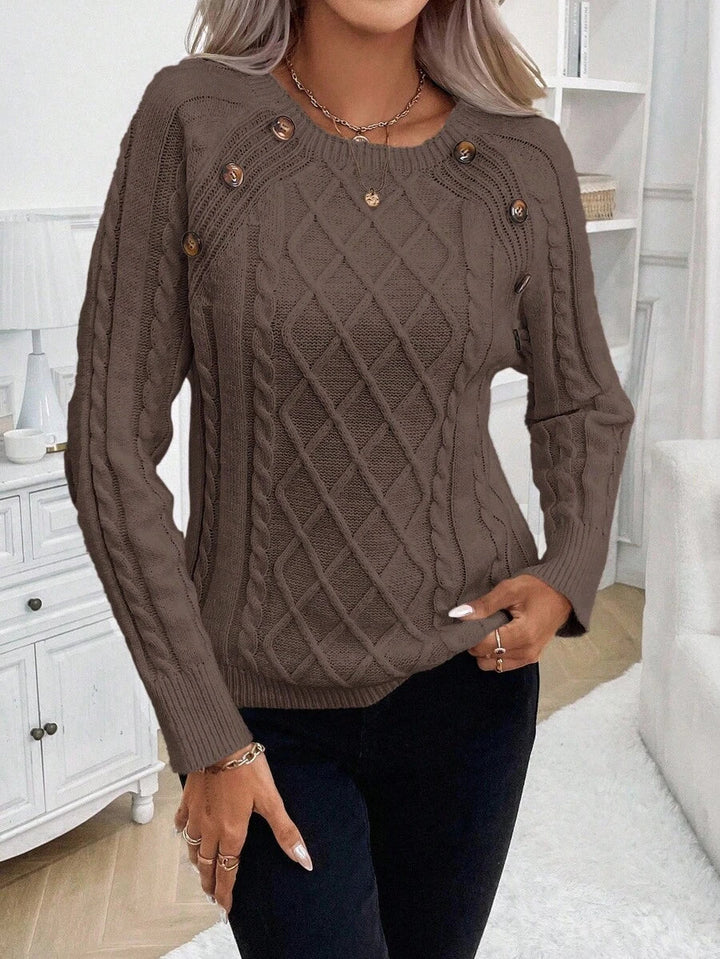 Catharina | Pull en Tricot à Détails Boutonnés