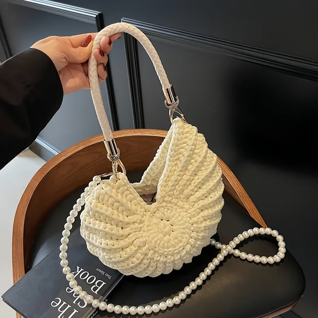 Mara | Sac fourre-tout tissé avec bandoulière à chaîne