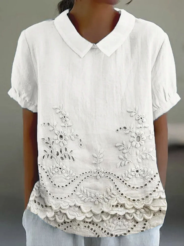 Lily | Chemise Brodée de Fleurs