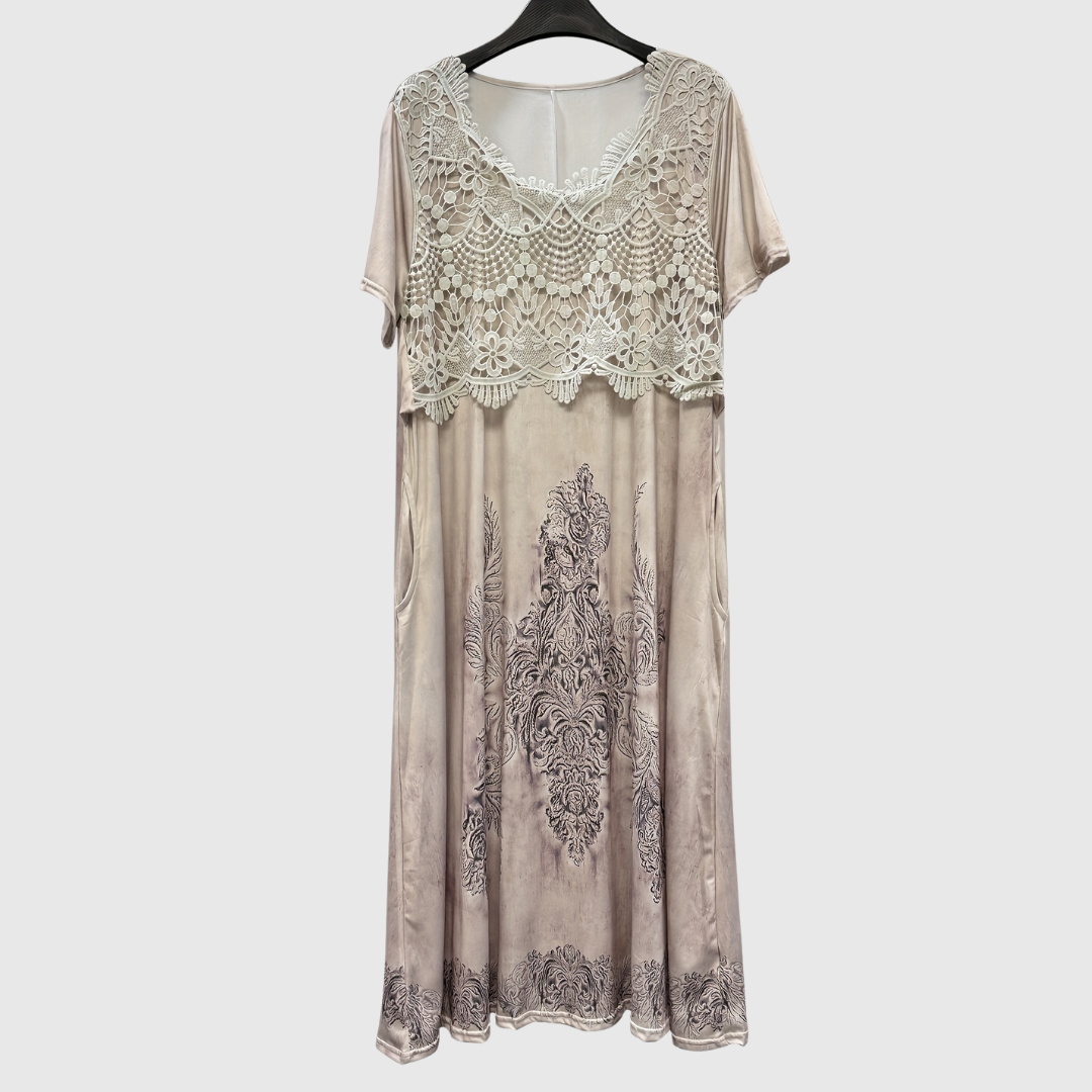 INDIGO | ROBE MIDI FLORALE ÉLÉGANTE