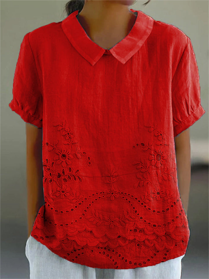 Lily | Chemise Brodée de Fleurs