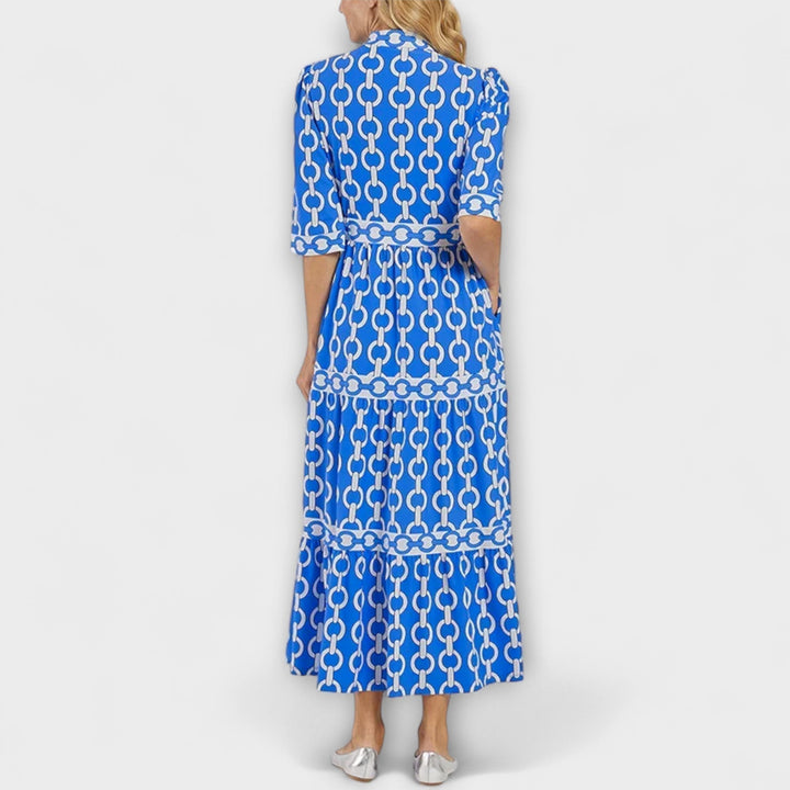 JULIANA | ROBE MIDI AVEC MOTIF CHAÎNE