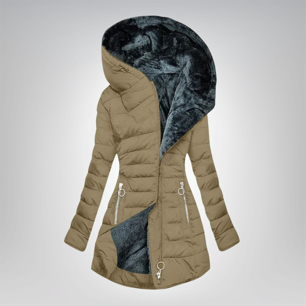 Émeraude | Manteau Douillet Doublé en Fourrure