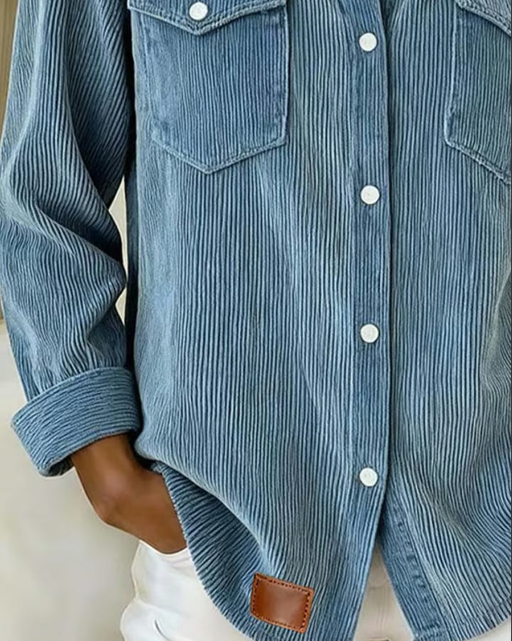 Isabeau | Chemise à Manches Longues avec Revers et Patte de Boutonnage