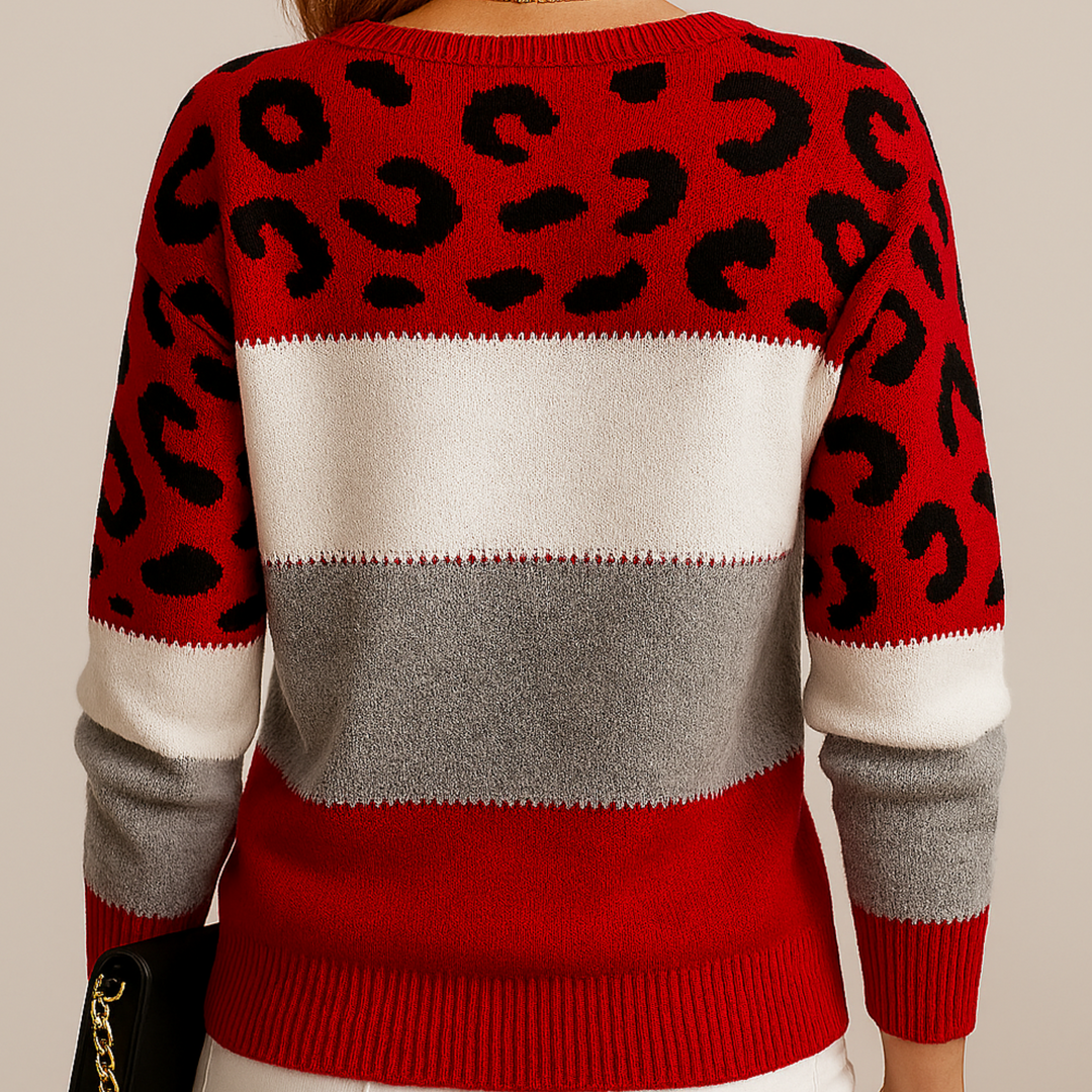 Maison Valmont | Pull Léopard Élégance
