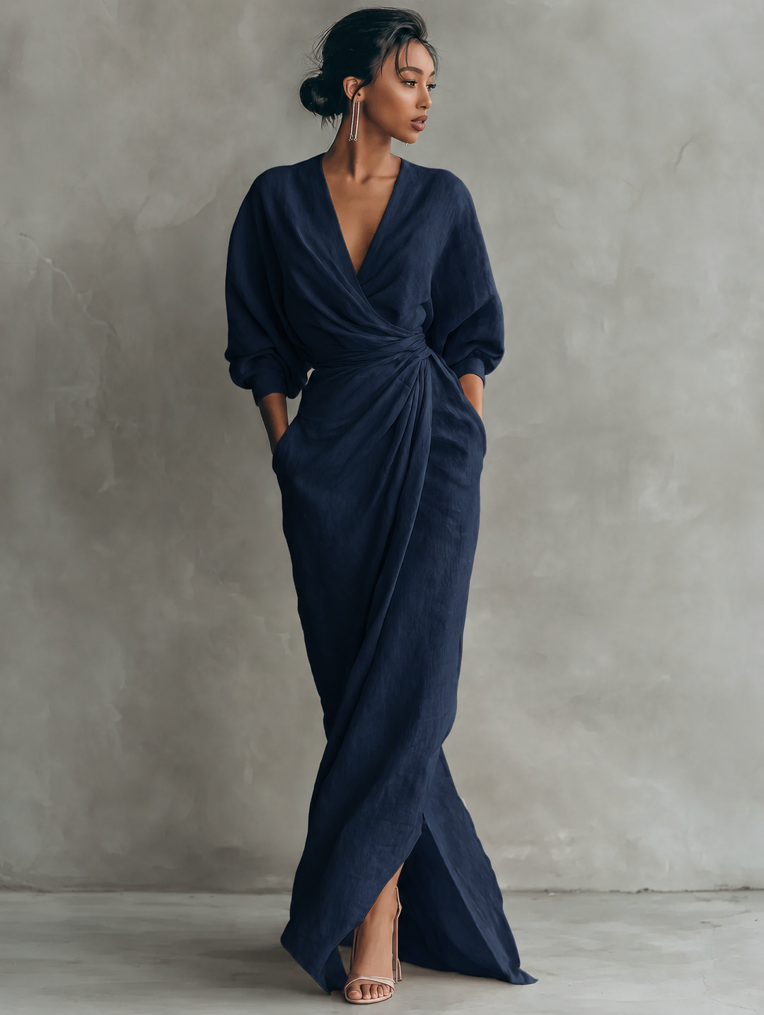 Charlotte | Robe en Lin à Col V