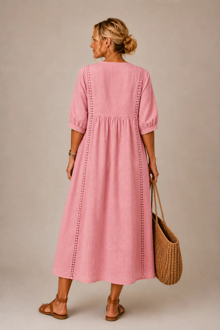 Elizabeth | Robe longue à col en V