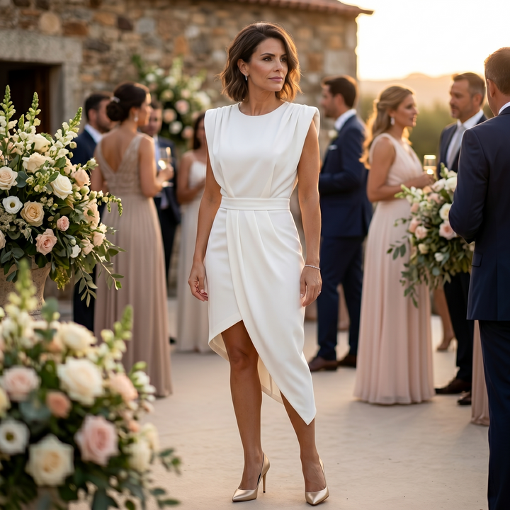 Camille – Robe asymétrique raffinée
