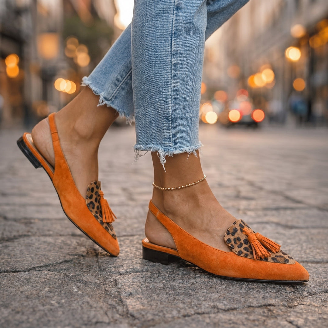 Natalia | Sandales à lanières avec franges