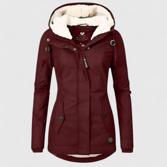 Amélie | Veste d'hiver imperméable avec capuche