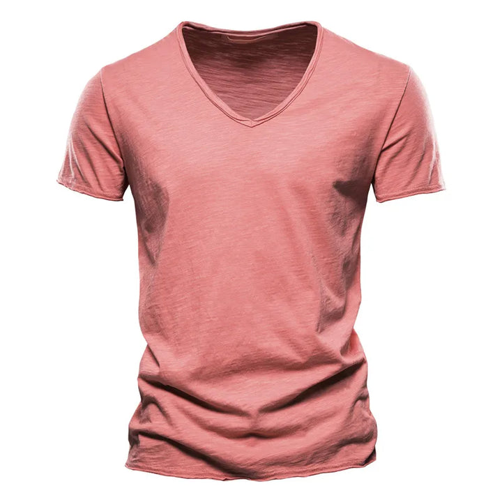 Juleas™ | Tee-shirt Uni Col V en Coton