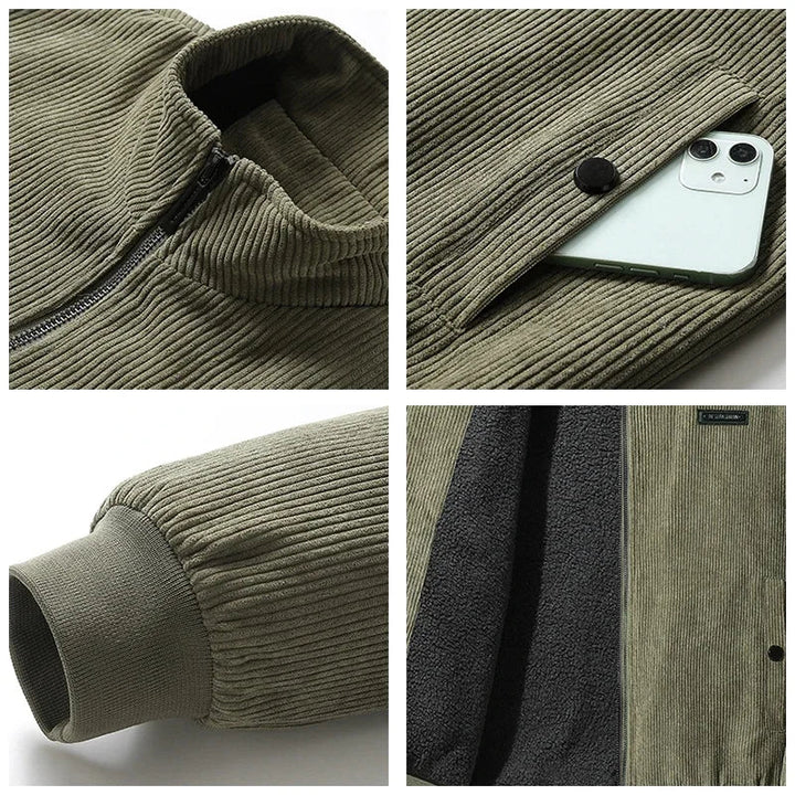 Udo | veste en velours côtelé avec doublure polaire