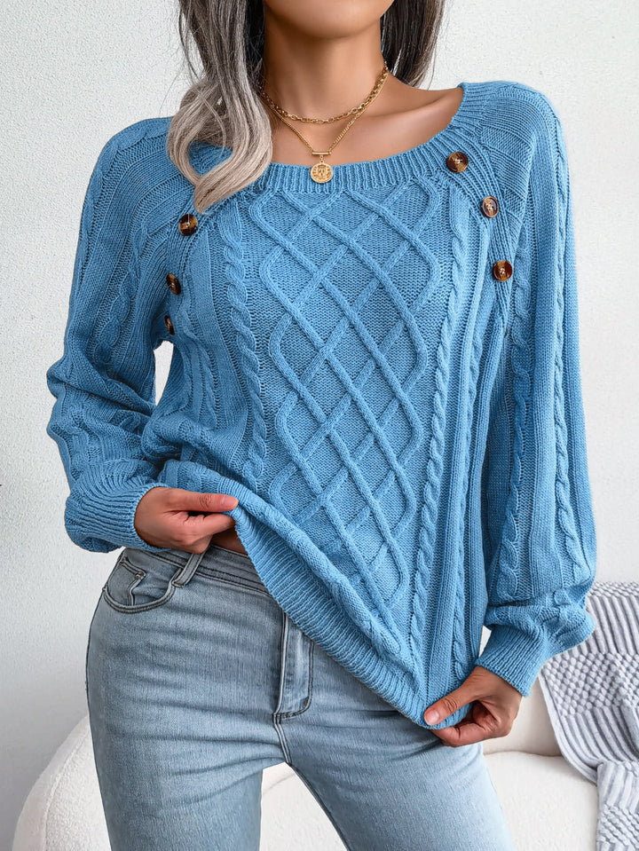 Catharina | Pull en Tricot à Détails Boutonnés