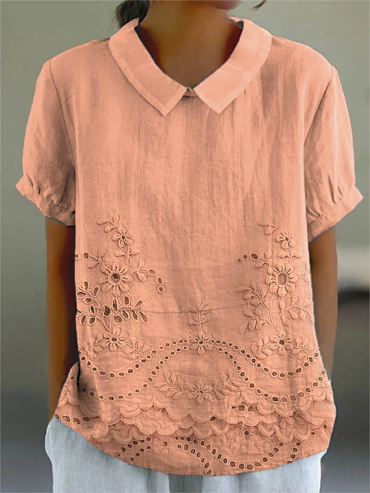 Lily | Chemise Brodée de Fleurs